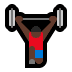 🏋🏿 person lifting weights: dark skin tone display on Windows